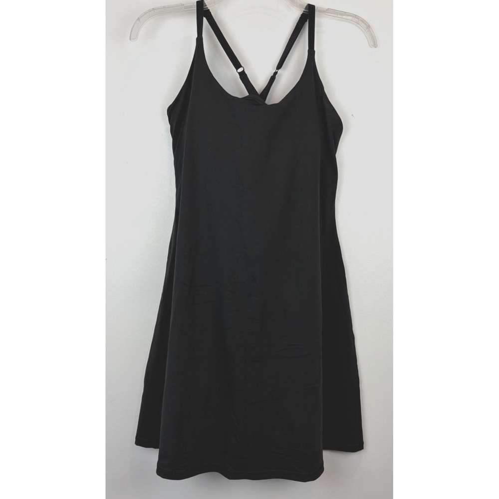 Luga Athletic Mini Dress Medium Exercise Workout Black Padded Bra Golf Tennis
